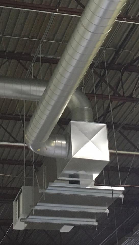 Commercial HVAC spiral ductwork