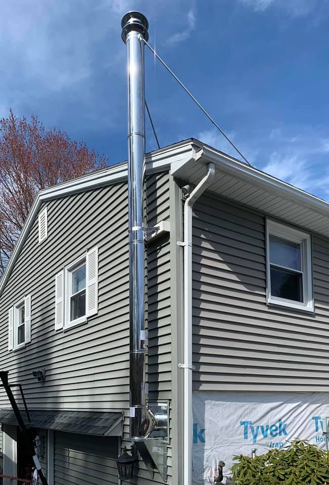 Exterior chimney vent