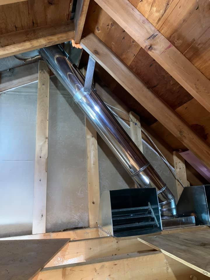 Attic vent pipe installation