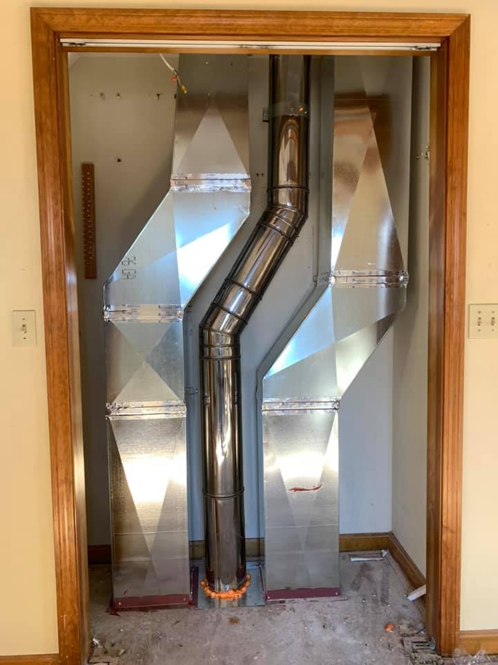 Ductwork closet installation