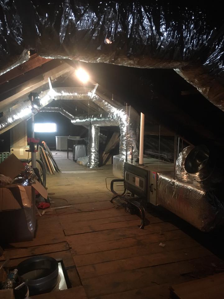 Attic HVAC distribution